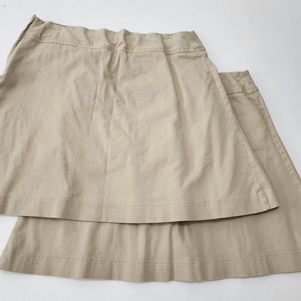 2 The Children's Place - Size‎ 18 - Girls Khaki Uniform Pleated Skorts